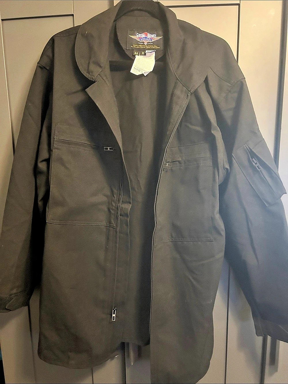 Gibson & Barnes Nomex Flight Jacket Black Size 48 R